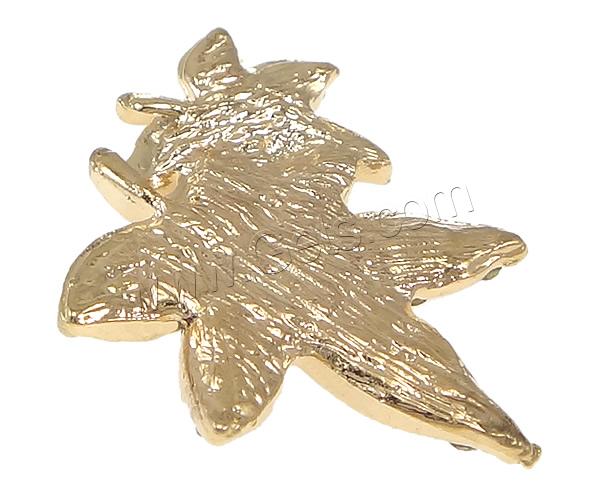 Zinc Alloy Leaf Pendants, plated, with rhinestone, more colors for choice, nickel, lead & cadmium free, 20x24x3mm, Hole:Approx 2mm, Sold By PC