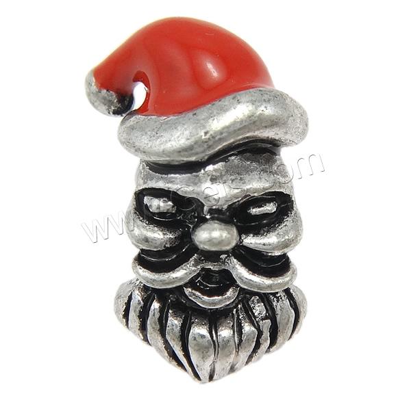 European Christmas Beads, Zinc Alloy, Santa Claus, plated, Christmas jewelry & Customized & without troll & enamel, more colors for choice, 12x18x10.5mm, Hole:Approx 5mm, Sold By PC
