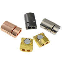 Zinklegierung Magnetverschluss, Rechteck, plattiert, keine, frei von Nickel, Blei & Kadmium, 19x12x6mm, Bohrung:ca. 3mm, verkauft von PC