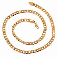 Gets® ожерелье ювелирные изделия, Латунь, 18K золотым напылением, разный размер для выбора & Снаряженная цепь, не содержит никель, свинец, длина:Приблизительно 23.5 дюймовый, продается Strand