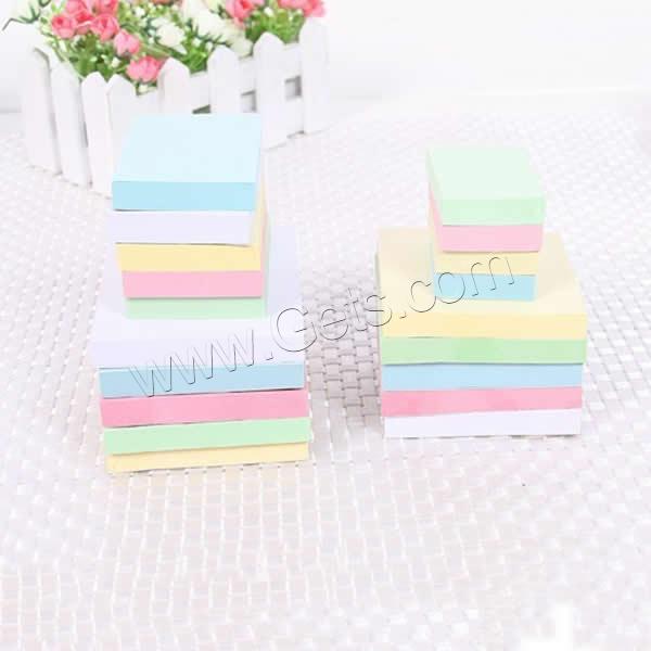 Note Paper, Rectangle, different size for choice, mixed colors, 12Bags/Lot, 100PCs/Bag, Sold By Lot