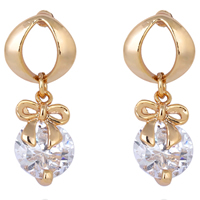 Gets® Jewelry Earring, Brass, 18K gold plated, with cubic zirconia nickel, lead & cadmium free, 22mm 
