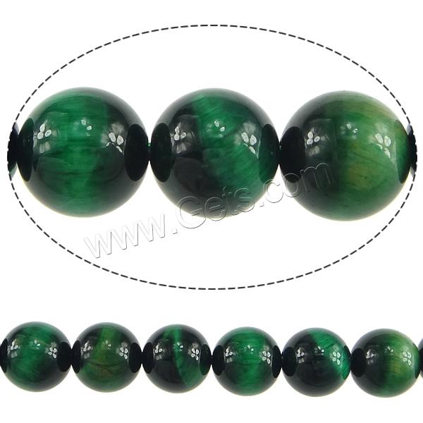 Tiger Eye Beads, Round, more sizes for choice, green, Hole:Approx 1mm, Length:15 Inch, Sold By Strand