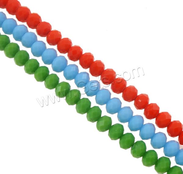 Rondelle Crystal Beads, different size for choice & faceted & imitation CRYSTALLIZED™ element crystal, more colors for choice, Hole:Approx 1-2mm, Length:Approx 15.7 Inch, 120PCs/Strand, Sold By Strand