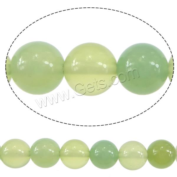 Perle agate verte naturelle, Rond, Personnalisé & multiple tailles pour le choix, Trou:Environ 0.8-1.2mm, Longueur:Environ 15 pouce, Vendu par brin
