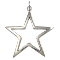 Stainless Steel Star Pendant, original color Approx 6mm 