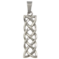 Stainless Steel Hollow Pendant, Rectangle, original color Approx 