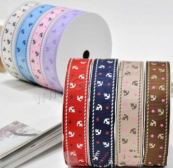 Ripsband, Kunstdruck, verschiedene Größen vorhanden & einzelseitig, gemischte Farben, 5PCs/Menge, 100WerftenHof/PC, verkauft von Menge