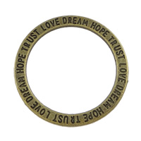 Zinc Alloy Linking Ring, Donut, plated, with letter pattern nickel, lead & cadmium free Approx 27mm, Approx 