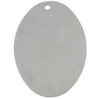 Кулон тег из нержавеющей стали, нержавеющая сталь, Плоская овальная форма, разный размер для выбора & Индивидуальные, оригинальный цвет, отверстие:Приблизительно 2mm, продается сумка