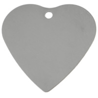 Encantos de etiqueta de acero inoxidable, Corazón, diverso tamaño para la opción & Modificado para requisitos particulares, color original, agujero:aproximado 2mm, Vendido por Bolsa