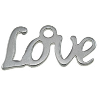 Stainless Steel Letter Pendant, word love, original color Approx 1mm 