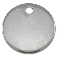 Падение цепь расширителя из нержавеющей стали, нержавеющая сталь, Плоская круглая форма, оригинальный цвет отверстие:Приблизительно 1mm, 1000ПК/сумка, продается сумка