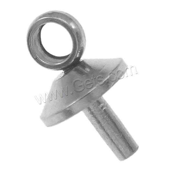 Stainless Steel Peg Bail, different size for choice & Customized, original color, Hole:Approx 1-2.5mm, Sold By Bag