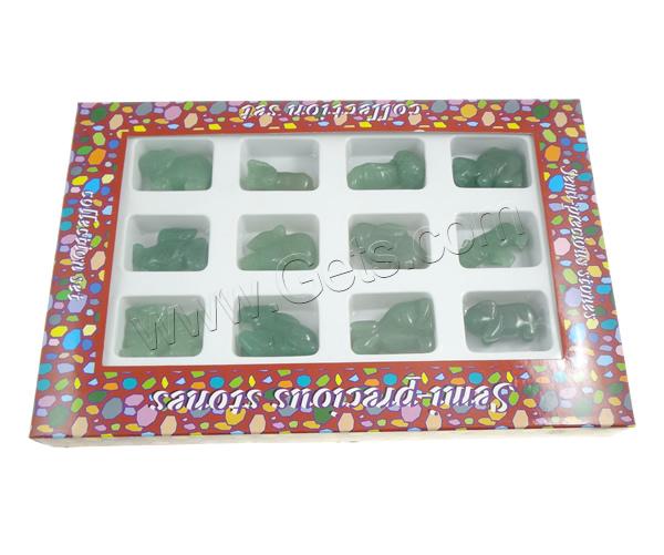 Gemstone Decoration, Green Aventurine, Chinese Zodiac, different size for choice, Sold By Box