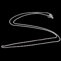 Серебряное ожерелье цепи, Серебро 925 пробы, Другое покрытие, твист овал, Много цветов для выбора, 1mm, длина:Приблизительно 16 дюймовый, продается Strand