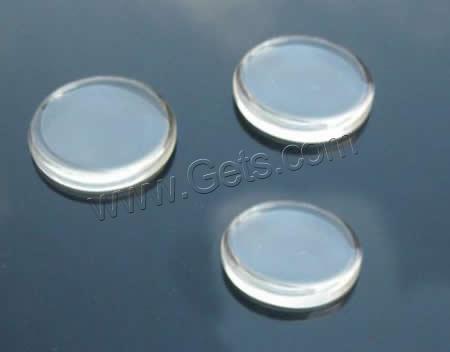 Transparent Glass Cabochon, Flat Round, different size for choice & flat back, Sold By PC