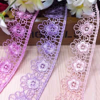 Lace Trim & Ribbon, Polyester, Flower 32mm 