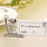 Place Card Holders, Stainless Steel, Letter 