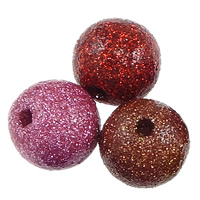 Solid Color Resin Beads, Round & Customized & colorful powder Approx 1.5mm 