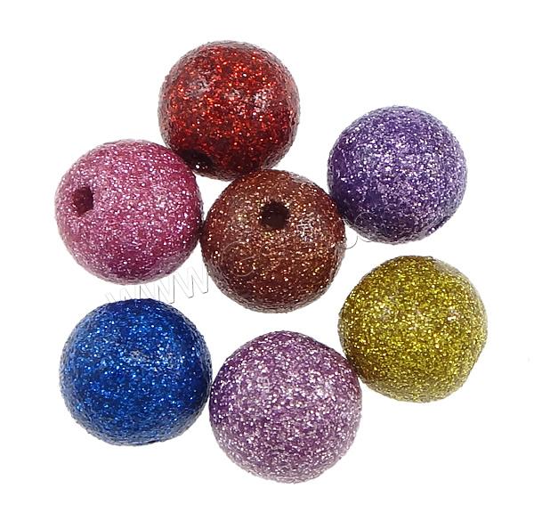 Volltonfarbe Harz Perlen, rund, verschiedene Größen vorhanden & Kundenindividuell & buntes Pulver, keine, Bohrung:ca. 1.5mm, verkauft von PC