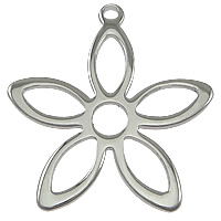 Stainless Steel Flower Pendant, hollow, original color Approx 1.5mm 