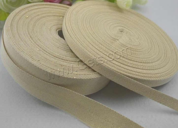 Cotton Ribbon, different size for choice, beige, 100Bags/Lot, 5m/Bag, Sold By Lot