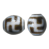 Natural Tibetan Agate Dzi Beads, Drum, buddhist words & Buddhist jewelry & two tone Approx 2mm 