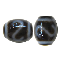Natural Tibetan Agate Dzi Beads, Oval, S hook & Buddhist jewelry & two tone Approx 2mm 