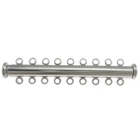 Stainless Steel Slide Lock Clasp, 304 Stainless Steel, Tube , original color Approx 1.5mm 