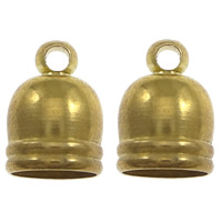 Zinc Alloy End Cap, Brass, Dome, plated Approx 7mm, 1.5mm 