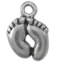 Zinc Alloy Jewelry Pendants, Foot, plated Approx 2mm, Approx 