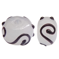 Bumpy Lampwork Beads, Rondelle, handmade, two tone Approx 2mm 