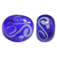 Lampwork Beads, Rondelle, handmade, two tone Approx 2mm 