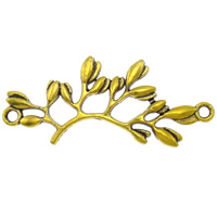Flower Zinc Alloy Connector, Branch, plated, 1/1 loop Approx 1.5mm, Approx 