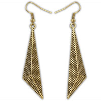 Zinc Alloy Drop Earring, Triangle, antique bronze color plated, nickel, lead & cadmium free 