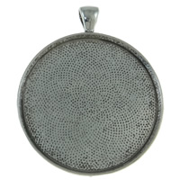 Zinc Alloy Pendant Cabochon Setting, Flat Round, plated Approx Inner Approx 38mm, Approx 
