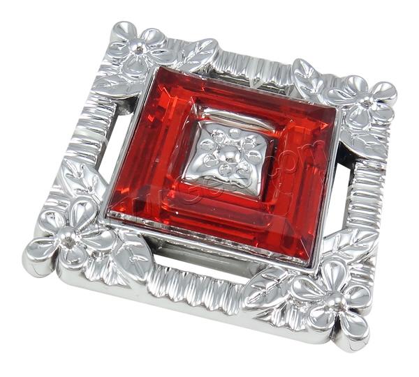 Fashion Acrylic Jewelry Cabochon, Rhombus, UV plating, flat back & two tone, more colors for choice, 68x68x9mm, Sold By PC