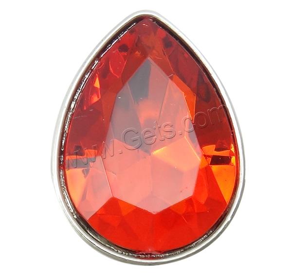 Fashion Acrylic Jewelry Cabochon, Teardrop, UV plating, different size for choice & flat back & with acrylic rhinestone & two tone, more colors for choice, Sold By PC