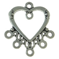 Zinc Alloy Chandelier Components, Heart, plated, 1/5 loop Approx 2mm, Approx 