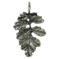 Zinc Alloy Charm Connector, Leaf, plated, 1/1 loop Approx 1.5mm, Approx 