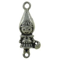 Zinc Alloy Charm Connector, Girl, plated, 1/1 loop Approx 1mm, Approx 