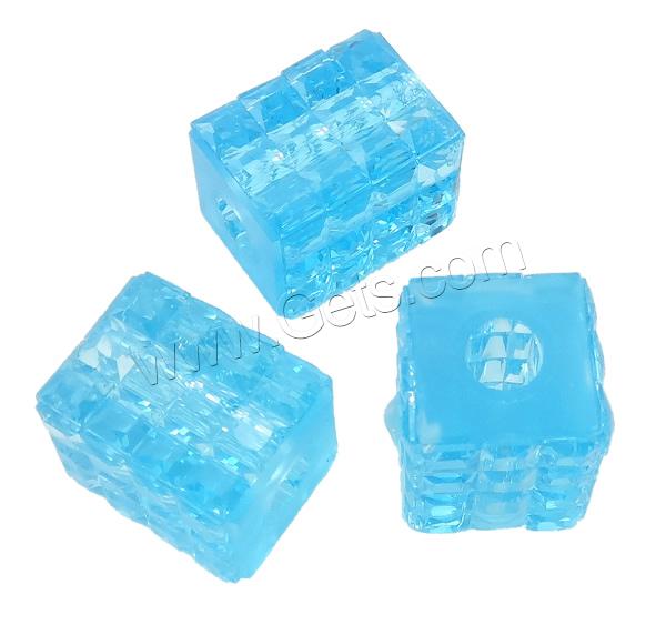 Resin Rhinestone Beads, Rectangle, transparent & different size for choice & with resin rhinestone, more colors for choice, Sold By Bag