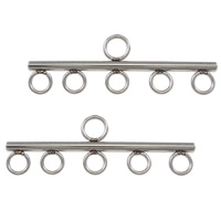 Stainless Steel Connector Bar, 1/5 loop, original color Approx 2.8mm, 2mm 