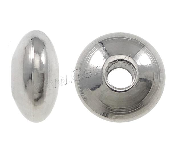 Stainless Steel Spacer Bead, Flat Round, different size for choice, original color, 20000PCs/Bag, Sold By Bag