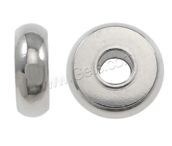 Stainless Steel Spacer Bead, Rondelle, different size for choice, original color, 20000PCs/Bag, Sold By Bag