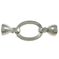 Zinc Alloy Leather Cord Clasp, plated, with end cap nickel, lead & cadmium free  Inner Approx 5mm 