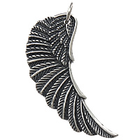 Thailand Sterling Silver Pendants, Wing Shape Approx 4mm 