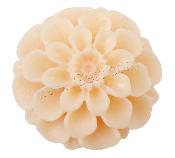 Resin Flower Cabochon, different size for choice & flat back & solid color, more colors for choice, Sold By PC