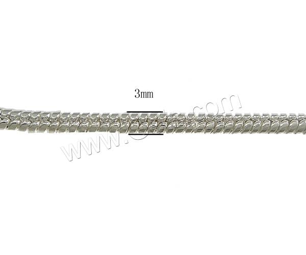 真鍮パンドラ ブレスレット鎖, 銅, メッキ, 選択のための別の長さ & スネーク チェイン, 無色, 3mm, 9x9.5mm, 売り手 ストランド